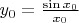 $y_0=\tfrac{\sin x_0}{x_0}$