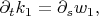 ${\partial}_t k_1 = {\partial}_s w_1,$