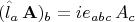 $$(\hat{l}_a\,\mathbf{A})_b = ie_{abc}\,A_c $$ $$(\hat{l}_a\,\mathbf{A})_b = ie_{abc}\,A_c $$