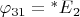 ${{\varphi}_{31}} = {{{^*}E}_2}$ ${{\varphi}_{31}} = {{{^*}E}_2}$
