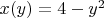 $x(y)=4-y^2$