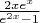 $\frac {2xe^x}{e^{2x}-1} $