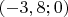$(-3,8;0)$