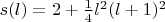 $s(l)=2+\frac14l^2(l+1)^2$