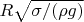 $R\sqim\sqrt{\sigma/(\rho g)}$