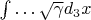$\int \ldots \sqrt{\gamma} d_3 x$
