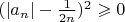 $(|a_n|-\frac{1}{2n})^2 \geqslant 0$