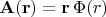 $$\mathbf{A}(\mathbf{r})=\mathbf{r}\,\Phi(r)$$ $$\mathbf{A}(\mathbf{r})=\mathbf{r}\,\Phi(r)$$