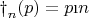 $&phi;_n(p) = p &ndash; n $