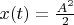 $x(t)=\frac {A^2}{2}$