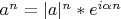 $a^n=|a|^n*e^{i\alpha n}$
