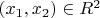 $(x_1, x_2) \in R^2$