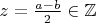 $ z = \frac{a - b}{2} \in \mathbb{Z} $