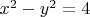 $x^2-y^2=4$